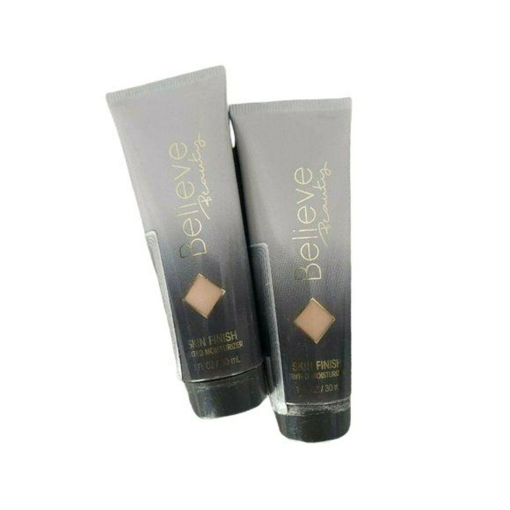 Believe Beauty Skin Finish Tinted Moisturizer Praline Lot‎ of 2 NEW